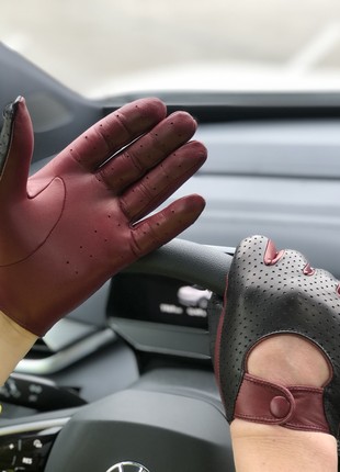 Men's leather driving gloves4 photo