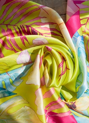 Silk scarf «Angel of Summer Paradise”5 photo