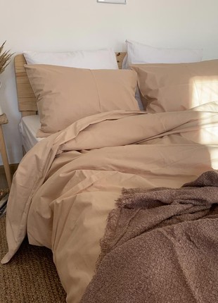 Cotton ranforce bedding set SAND double bed2 photo
