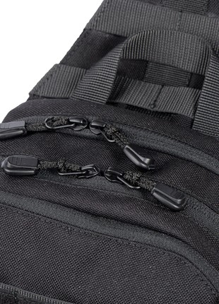 Black single-strap mini backpack7 photo