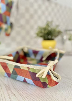 Basket for sweets and cookies . Tapestry bread basket.2 photo