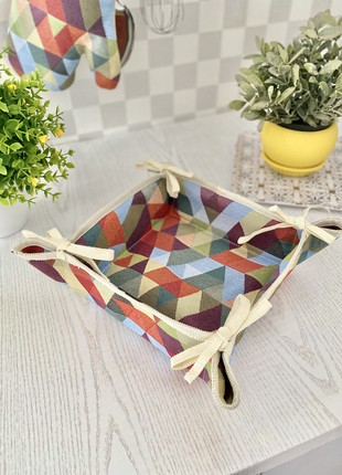 Basket for sweets and cookies . Tapestry bread basket.