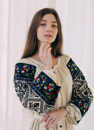 Women's embroidered dress MOTYV New Borschivka2 photo