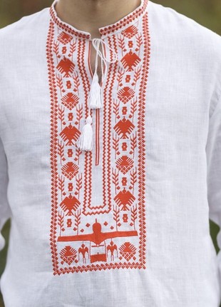 Men's embroidered shirt MOTYV Bayraktar red2 photo