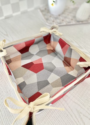 Basket for sweets and cookies . Tapestry bread basket.3 photo