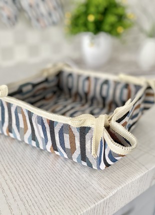 Basket for sweets and cookies . Tapestry bread basket.4 photo