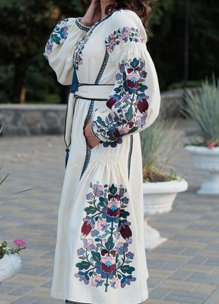 Embroidered Milk Dress Fuksiia, Midi4 photo