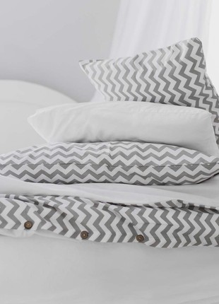 Cotton ranforce bedding set ZIGZAG king size2 photo