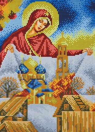 Icon of the Protection of the Most Holy Mother of God Kit Bead Embroidery b662