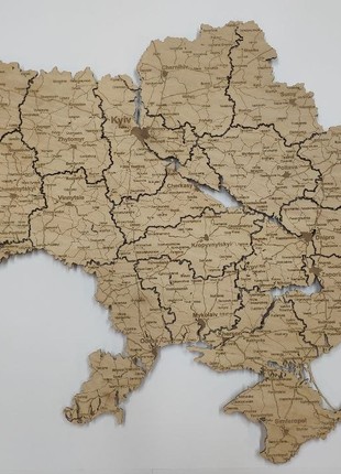 A LED plywood map of Ukraine