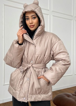 Demi-season jacket in beige color