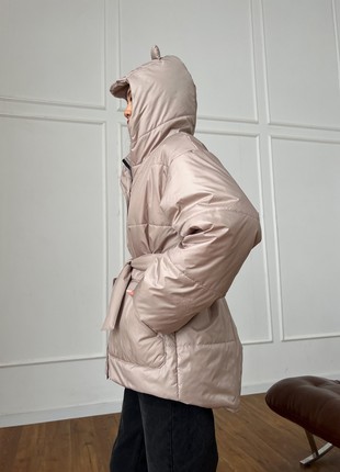 Demi-season jacket in beige color9 photo