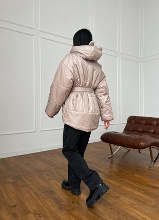 Demi-season jacket in beige color10 photo