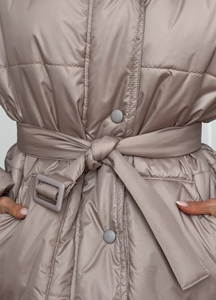 Demi-season jacket in beige color8 photo