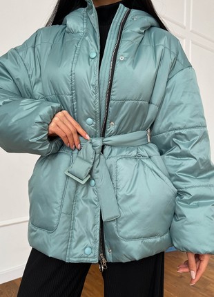 Demi-season jacket in olive color3 photo