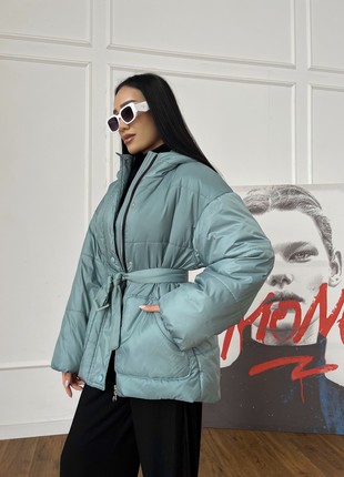 Demi-season jacket in olive color6 photo