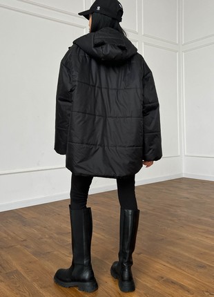 Demi-season jacket in black color3 photo
