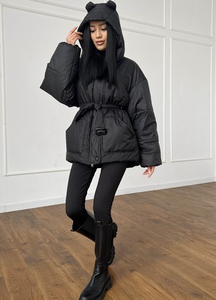 Demi-season jacket in black color6 photo