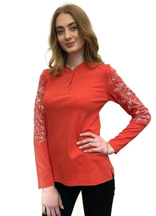 Jumper with embroidery - "Rosehip Flowers"
