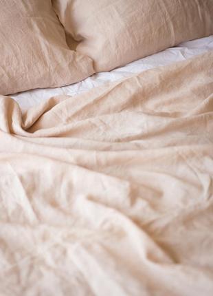 Linen bedding set "baked milk"4 photo
