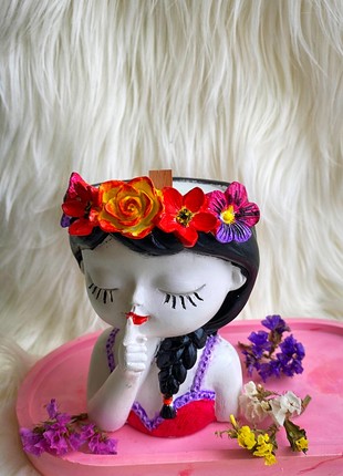 Soy candle in a cache-pot series "Ukrainians" - Olenka2 photo
