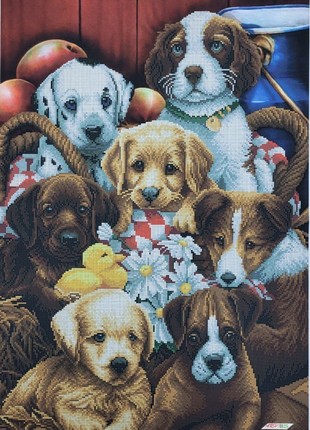 Puppies Kit Bead Embroidery a2-k-950