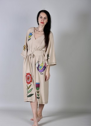Dress with hand embroidery "New Petrykivka"
