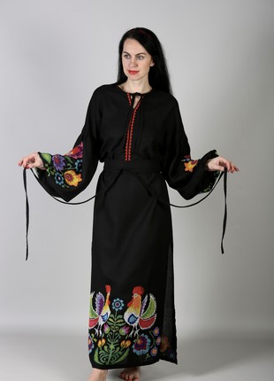 Dress with hand embroidery "Petrykivka"