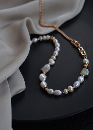 Pearl choker with assymetry design4 photo