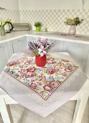 Tapestry tablecloth  97 x 100 cm./ 38x39 in.