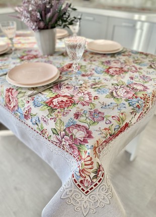 Tapestry tablecloth  137x180 cm./ 54x70 in/ tablecloth on the kitchen table6 photo