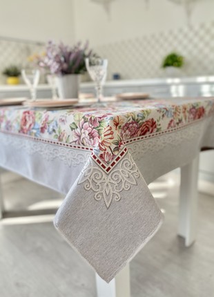 Tapestry tablecloth 137x240 cm./54x94 in/  tablecloth on the kitchen table4 photo