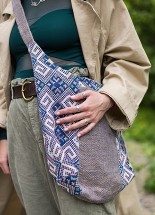Textile women's bag "MAVKA" Handmade in ethnic style.3 photo