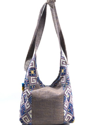 Textile women's bag "MAVKA" Handmade in ethnic style.2 photo