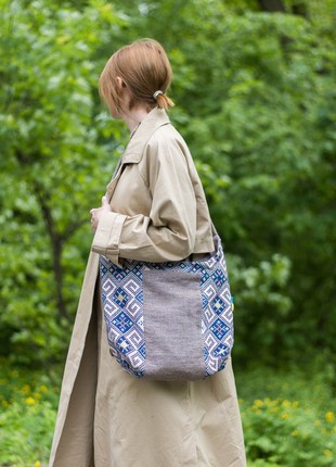 Textile women's bag "MAVKA" Handmade in ethnic style.7 photo