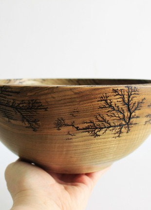 Salad bowl handmade, unique wooden plate2 photo