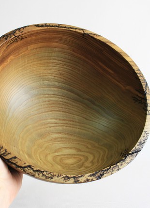 Salad bowl handmade, unique wooden plate4 photo