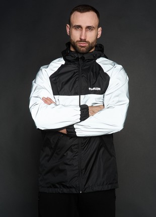 Men's windbreaker Athletic black/reflective Custom Wear2 photo