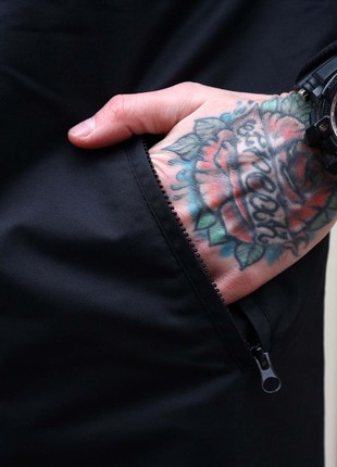 Windbreaker-bomber Long two-sided Black/Grey Custom Wear5 photo