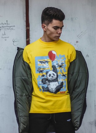 Sweatshirt yellow Criminal Panda Custom Wear1 photo