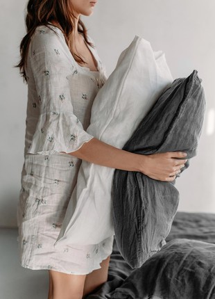 Linen pillowcase GRAPHITE 70X70 (28"x28") 1pcs1 photo