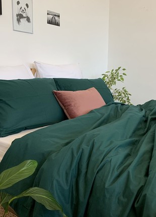 Cotton pillowcase DEEP GREEN 50X70 (20"x28") 1pcs