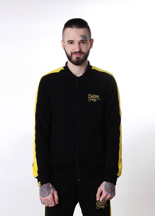Zipper with lampas black with yellow Custom Wear