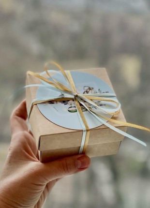 Square Mini Box vegan dragee coated carob chocolate