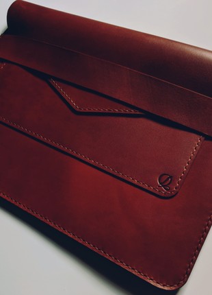 Leather case for a laptop | Handmade | Gift craft packaging3 photo