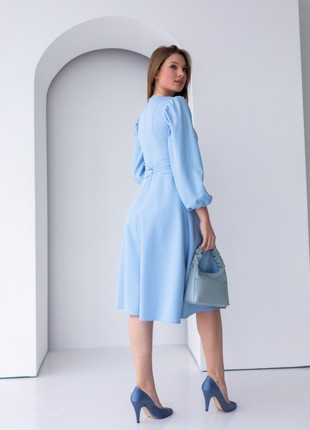Blue classic midi-length dress3 photo