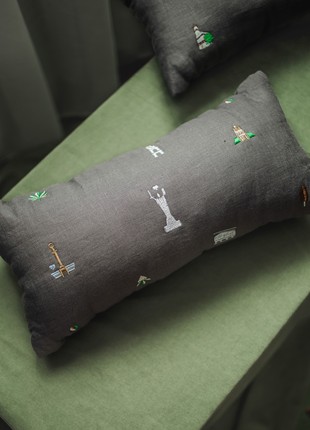 Kyiv Ukraine Embroidered Pillow Home Decor
