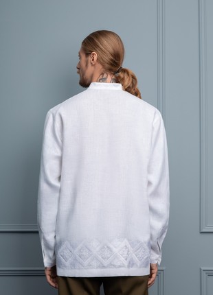 Embroidered shirt «Petrykivka» (white)2 photo