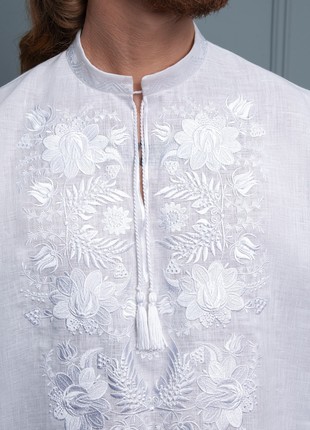 Embroidered shirt «Petrykivka» (white)3 photo