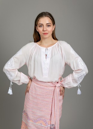 Blouse with embroidery "Roses of Love" (pink)1 photo